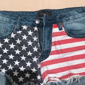 Fashion Nova Shorts - American Flag Denim Shorts Fashion Nova Shorts - American Flag Denim Shorts